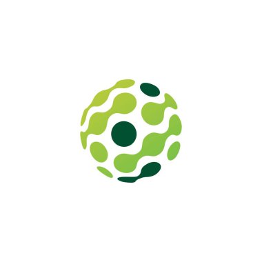 nokta küre teknik bağlantı logo vektör simgesi
