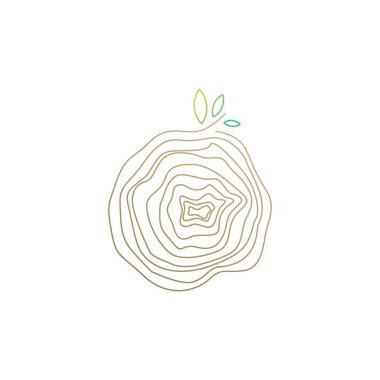 Ağaç ağacı damarları logo vektör çizimi