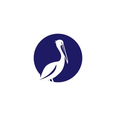 Pelikan Körfezi Kıyı Sahili logo vektör ikonu çizimi