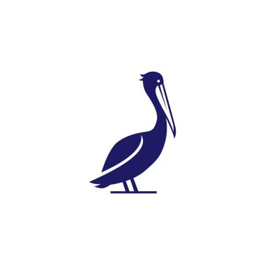 Pelikan Körfezi Kıyı Sahili logo vektör ikonu çizimi