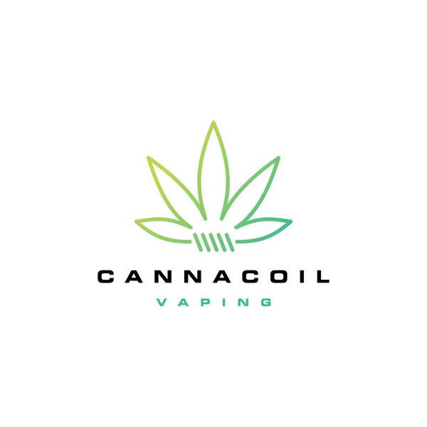 cannacoil cannabis coil logo vaping for cannabis vape product and liquid brand