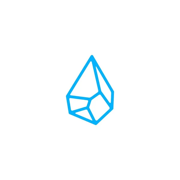 Pedra de água gota logotipo ícone do vetor ilustração —  Vetores de Stock