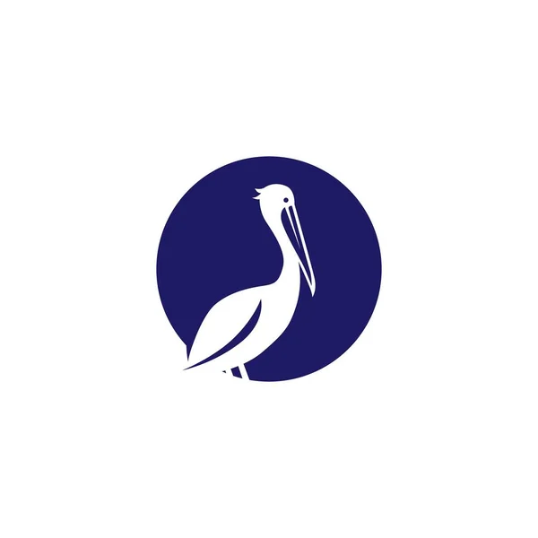 Pelikan Golf Vogel Küste Strand Logo Vektor Symbol Illustration — Stockvektor