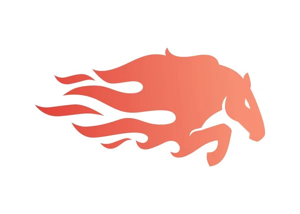 Ilustração do vetor do logotipo do fogo do cavalo para branding, decalque do envoltório do carro, etiqueta e listras —  Vetores de Stock
