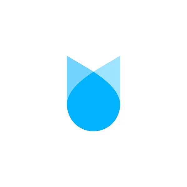 Wasser Tropfen Blume Logo Vektor Symbol Abbildung — Stockvektor