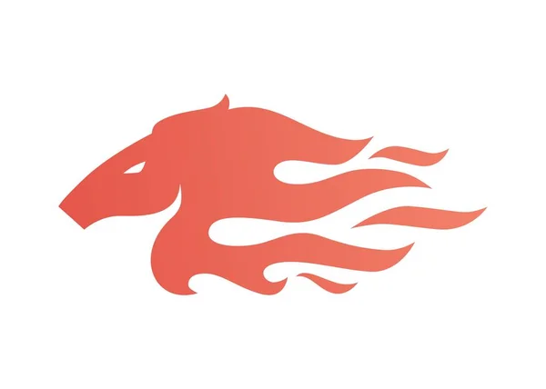 Ilustração do vetor do logotipo do fogo do cavalo para branding, decalque do envoltório do carro, etiqueta e listras —  Vetores de Stock