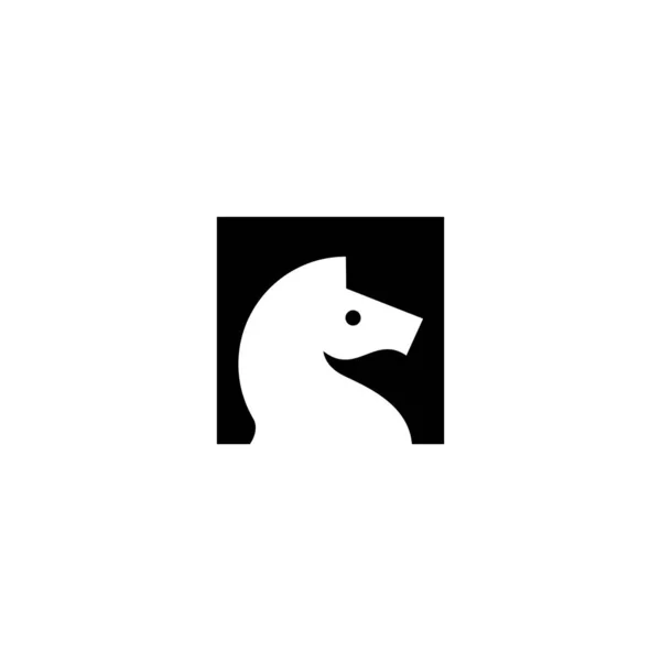 Tête de cheval logo vectoriel icône illustration — Image vectorielle