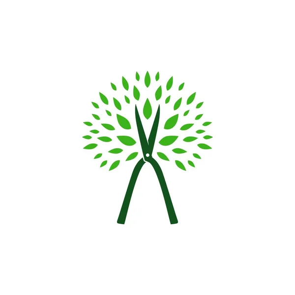 Árbol servicio de corte logotipo vector icono ilustración — Vector de stock