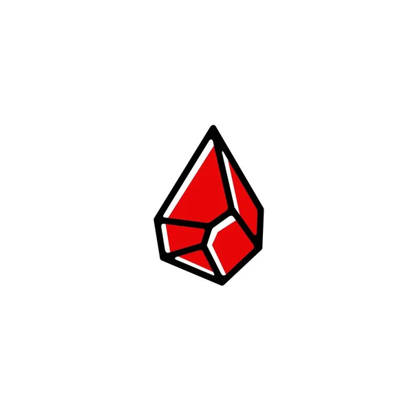 Vér kő csepp logó vektor ikon illusztráció — Stock Vector