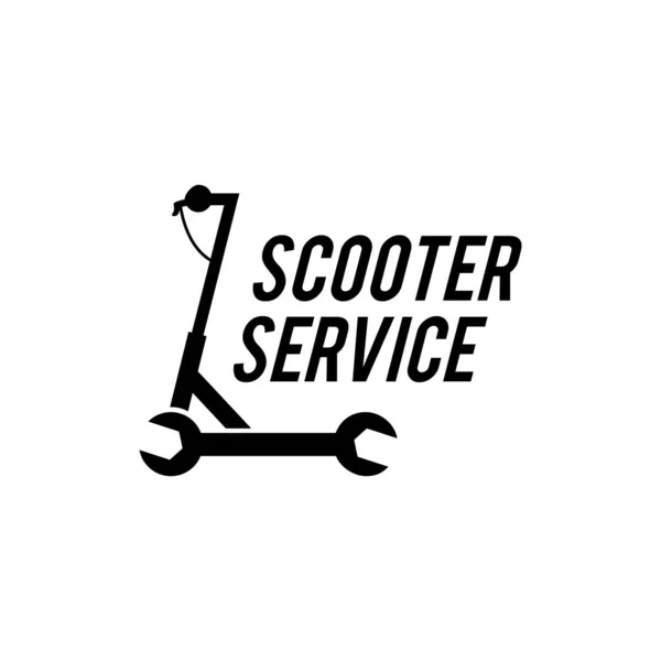 elektrikli scooter servis logo vektör simgesi işareti