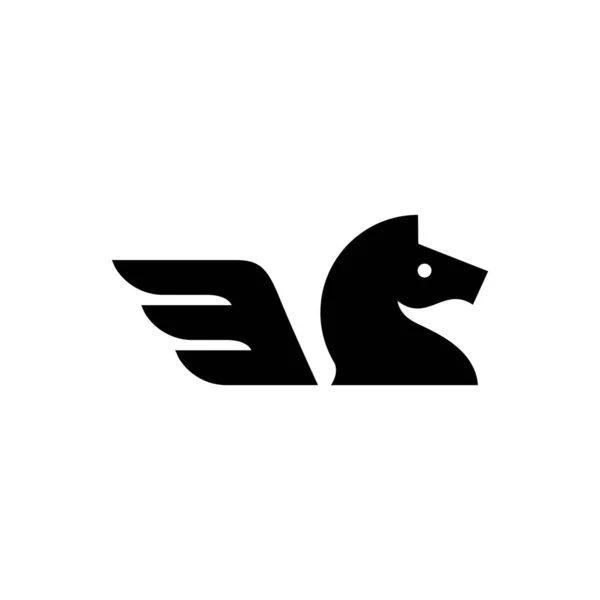 Illustration d'icône vectorielle de logo aile de cheval — Image vectorielle