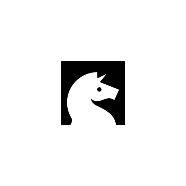 Pferd Einhorn Kopf Logo Vektor Symbol Illustration — Stockvektor