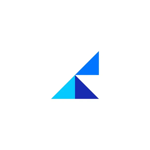 Triángulo triple logotipo vector icono ilustración — Vector de stock