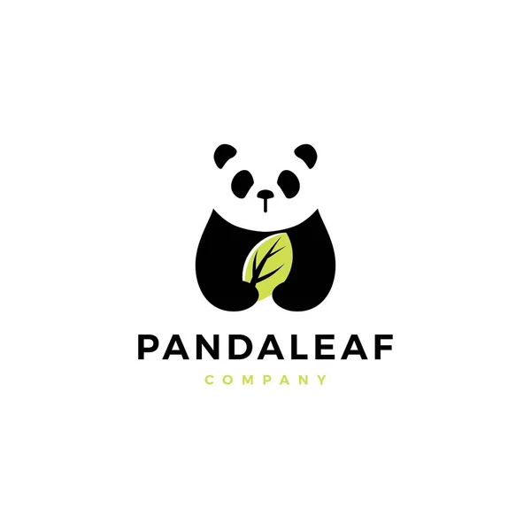 Illustration vectorielle d'icône de logo de feuille de panda — Image vectorielle