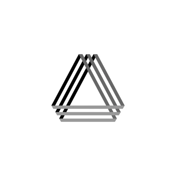 字母三角形徽标矢量图标插图 — 图库矢量图片