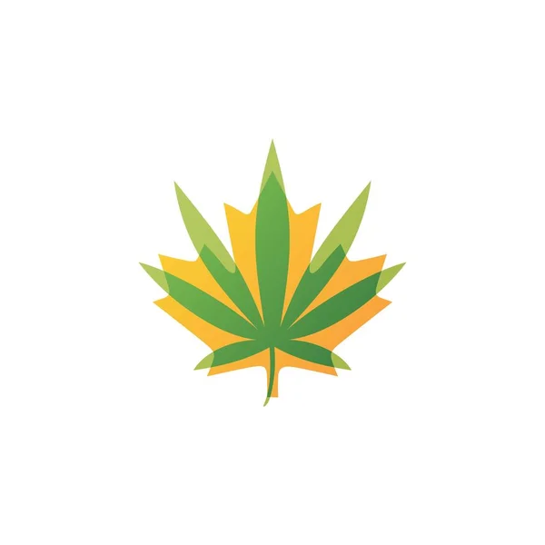 Canadian cannabis logo vetor ícone ilustração para dispensários folha de cânhamo e empresa do Canadá — Vetor de Stock