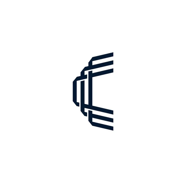 Gambar ikon vektor logo c - Stok Vektor