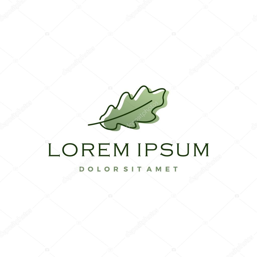 Oak leaf logo vector icon illustration