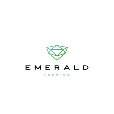 Zümrüt elmas logo vektör çizimi