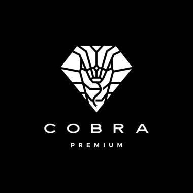 Kobra logo vektör simgesi çizimi elmas şeklinde