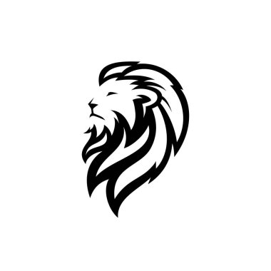 Aslan baş logo vektör simge indir beyaz arka plan üzerinde