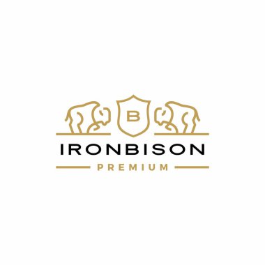 Bizon arması logo vektör çizimi