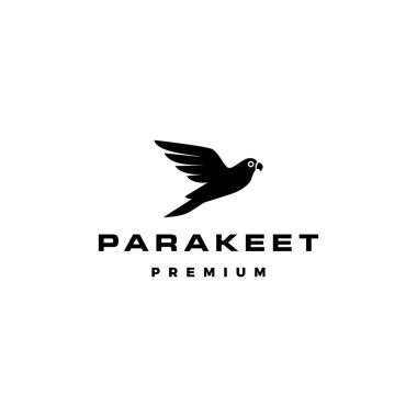 Muhabbet kuşu logo vektör simgesi illüstrasyonu