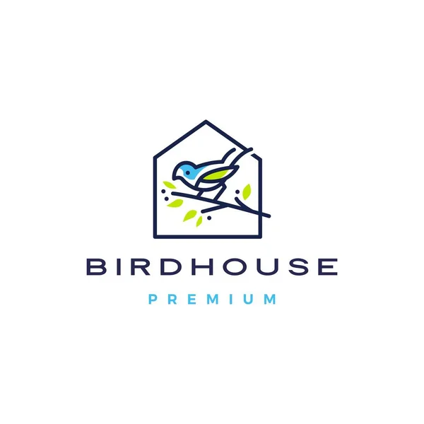 Логотип пташиного будинку Векторна ілюстрація — стоковий вектор