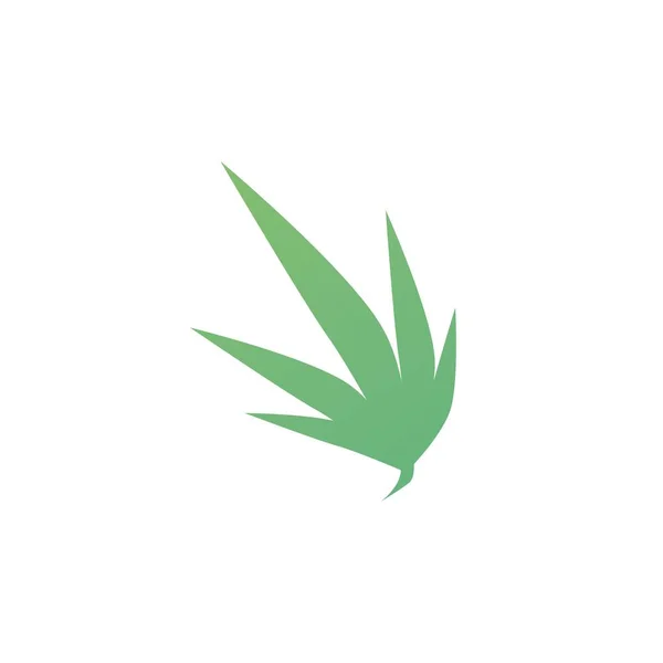 Ondeando cannabis hoja logo vector icono ilustración — Vector de stock