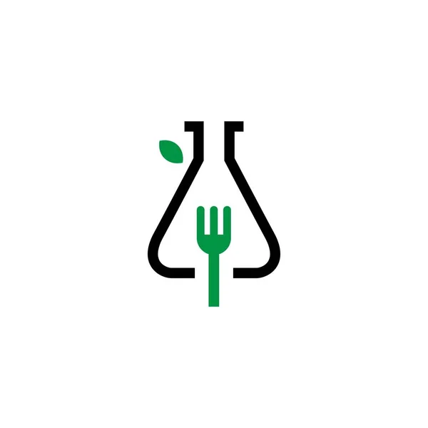 Laboratoire feuille logo vecteur logo icône illustration — Image vectorielle