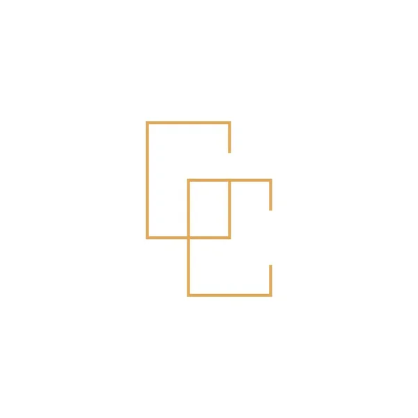 Ilustrasi ikon logo logotype monogram GC - Stok Vektor