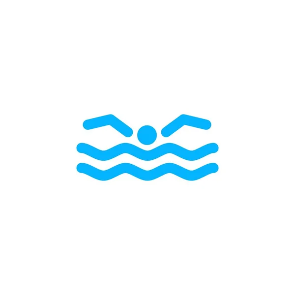 Logo de natation icône vectorielle illustration — Image vectorielle