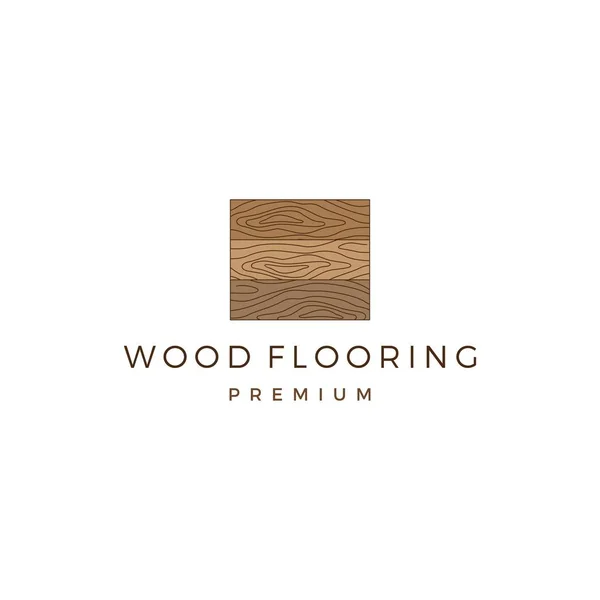 Drewniane parkiet podłogi winylowe drewno liściaste granit płytki logo wektor ilustracja — Wektor stockowy