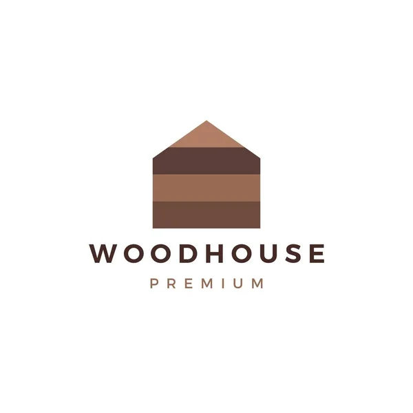 Дерев'яний будинок дерев'яна панель фасадна палуба WPc вініловий логотип hpl Векторна ілюстрація — стоковий вектор