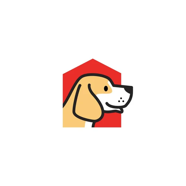 Haustier Hund Haus Logo Vektor Symbol Illustration — Stockvektor