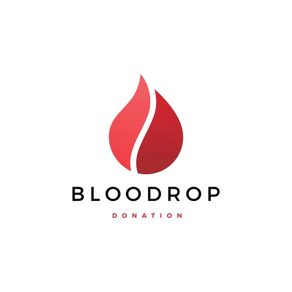 Ilustrasi ikon vektor donasi tetes darah - Stok Vektor