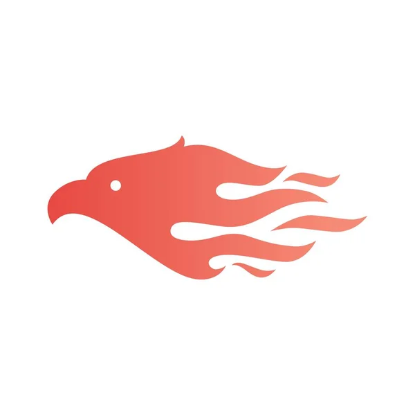 Illustration vectorielle d'icône de logo d'oiseau de feu d'aigle — Image vectorielle