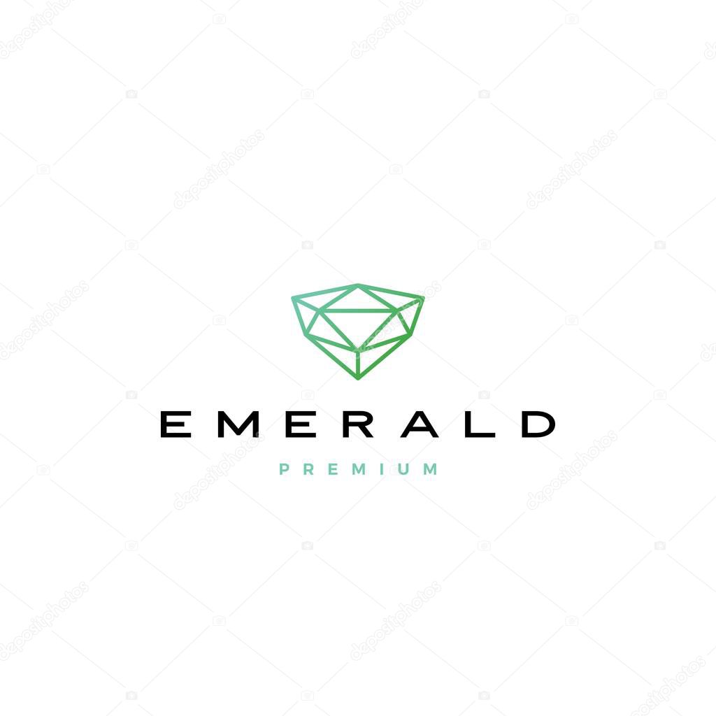 Emerald diamond logo vector icon illustration