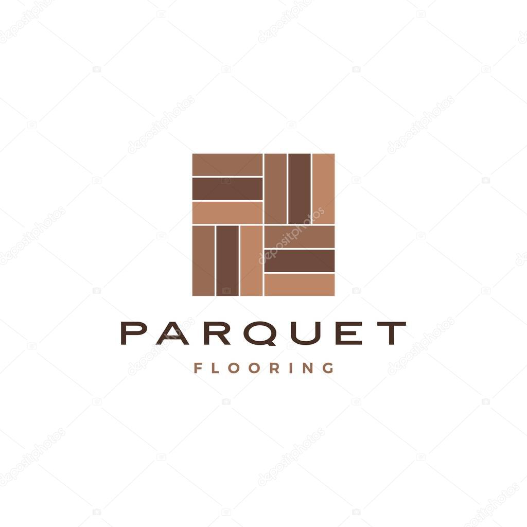 Wood parquet flooring vinyl hardwood granite tile logo vector icon illustration