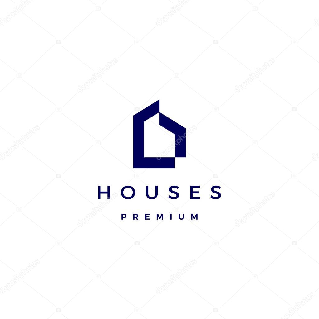 house home architect mortgage facade logo vector icon illustration
