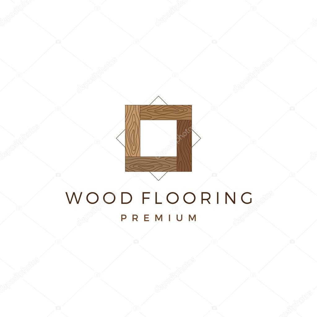 Wood parquet flooring vinyl hardwood granite tile logo vector icon illustration
