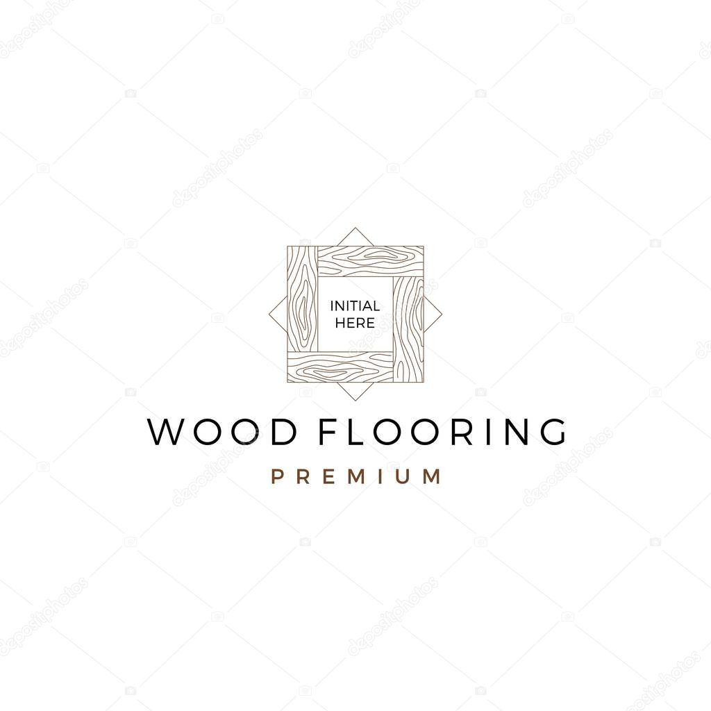 Wood parquet flooring vinyl hardwood granite tile logo vector icon illustration
