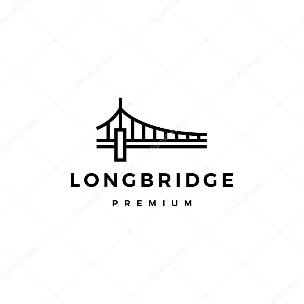 Bridge logo vector icon illustration