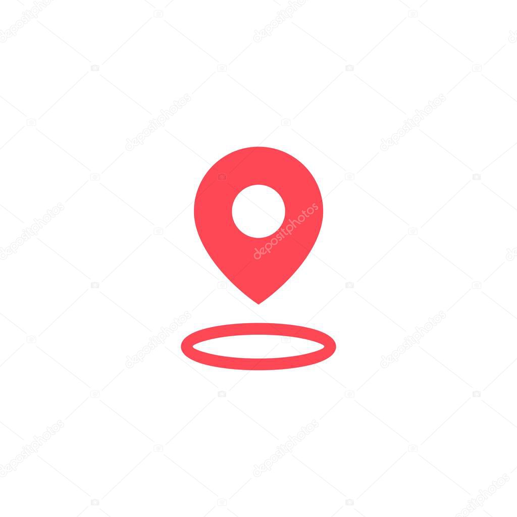 halo pin secure location logo vector icon illustration