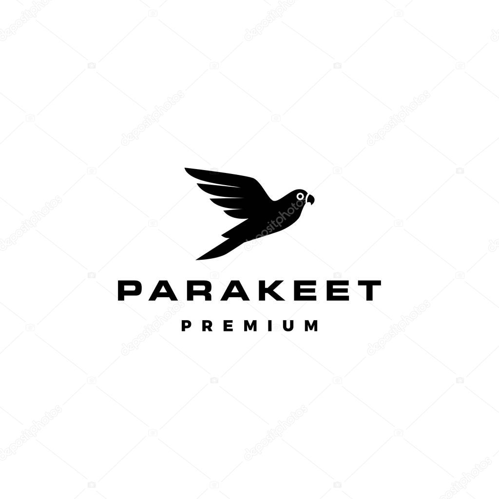 parakeet bird logo vector icon illustration