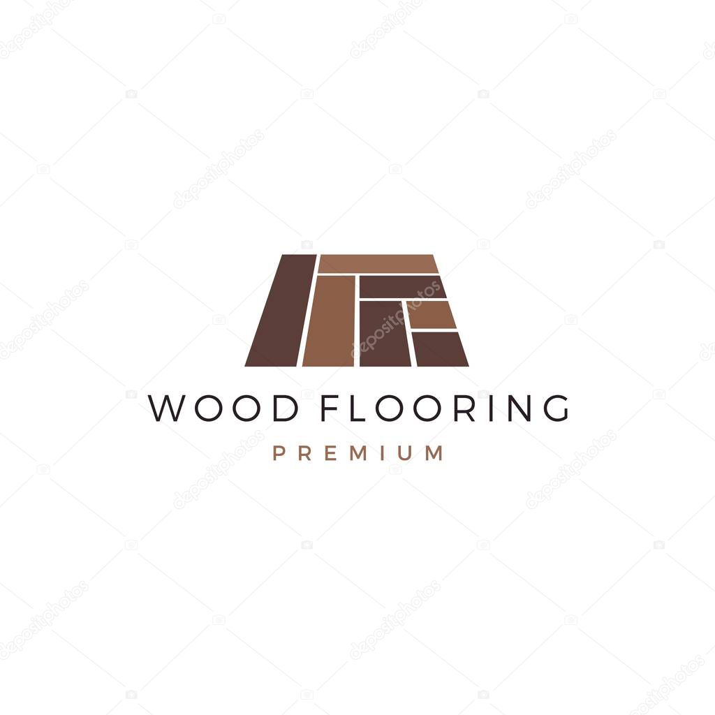 Wood parquet flooring vinyl hardwood granite tile logo vector icon illustration