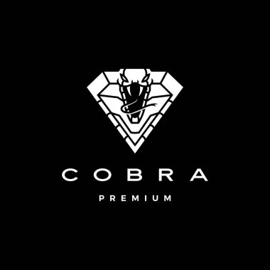 Kobra logo vektör simgesi çizimi elmas şeklinde