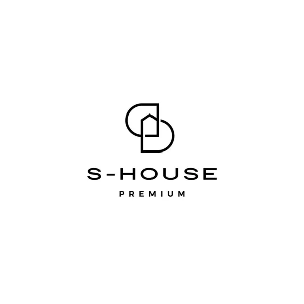 S letter house home DD first lettermark logo vector icon illustration — 스톡 벡터
