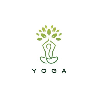 Yoga leaf tree logo vector icon illustration vector Yoga leaf tree logo vector icon illustration vector
