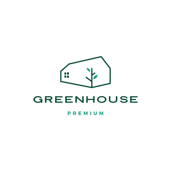 Groen huis blad dak logo vector pictogram illustratie — Stockvector